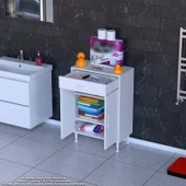 Modilayn EMİR 55 x 88 x 32,5 cm 1 Çekmece 2 Kapak 2 Raf 3 Bölme Çok Amaçlı Banyo & Mutfak Dolabı  thumbnail 1