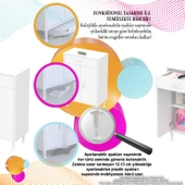 Modilayn EMİR 75x88x32,5 cm 1 Çekmece 2 Kapak 1 Raf 2 Bölme Çok Amaçlı Banyo & Mutfak Dolabı  thumbnail 6