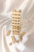Jenga Ahşap Oyuncak Oyun Çubuğu Çöpü Akıl Zeka Beceri Oyunu - 2