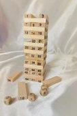 Jenga Ahşap Oyuncak Oyun Çubuğu Çöpü Akıl Zeka Beceri Oyunu - 6