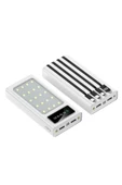 20.000 Mah Şarj Göstergeli Dahili Çoklu Kablolu Powerbank  acil durum ışık modu  ve fenerli - 1