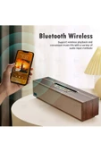 Yüksek Kaliteli Şarj Edilebilir Ahşap Radyo Bluetooth Hoparlör MP3 Çalar USB Telefon Standı Tutucu - 4