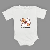 Açım Ben Kedi Baskılı Bebek Body Zıbın Çıtçıtlı Badi MNK0631 - 6
