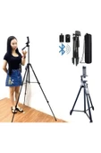 Neepho Np-8810 150 Cm Tripod Bluetooth Kumandalı Profesyonel Telefon Kamera Tutucu Çantalı Tripot thumbnail 6