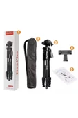 Neepho Np-8810 150 Cm Tripod Bluetooth Kumandalı Profesyonel Telefon Kamera Tutucu Çantalı Tripot thumbnail 1