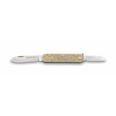 61804 Pirinç İşlemeli Sürmene Çakısı 5,5 / 3,5 cm - Çift Bıçaklı - 1