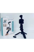 Ay-49 Video Making Kit Kumandalı Mikrofon Led Işık Mini Tripod Için Telefon Vlog Video Kayıt - 5