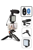 Home Paket Kit Video Fotoğraf Çekim Bluetooth Kumandalı Işık Ring Youtuber Set - 2