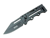 SOG AC77BK Siyah Yaprak Kamp Çakı 15 cm - Metal Sap, Kılıflı - 1