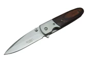 CRKT CR 0083 Koyu Kamp Çakı 16,5 cm - Ahşap Sap, Otomatik, Kılıflı, Kutulu - 1
