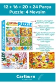 Özel Üretim Zeka Geliştirici Eğitici Çocuk 12 + 16 + 20 + 24 Parça Puzzle: 4 Mevsim - 1