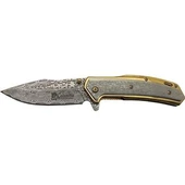 Columbia A-2120-B Damascus Şam Modeli Gold Renk Avcı Çakısı - 1