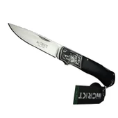 CRKT CR-0017 Gravürlü Siyah Ahşap Kabzalı Lock Back Avcı Çakısı- Kılıflı - 2