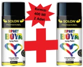 2 Adet Bayrak Kırmızı Sprey Boya 400 Ml. - 1