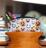 Emoji Desenli Tatlı Kalemlik - Okul Kalemliği-Makyaj Çantası - 6