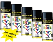 5 Adet Sprey Boya Sarı, 400 Ml - 1