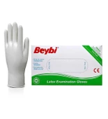 BEYBİ PUDRALI LATEX MUAYENE ELDİVENİ 100 ADET L BOY thumbnail 2