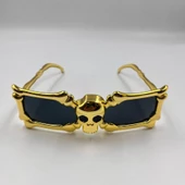 Halloween Plastik İskelet Kemik Model Gözlük Gold thumbnail 1