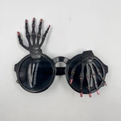 Halloween Plastik İskelet  Model Gözlük Siyah thumbnail 2