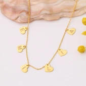 925 Ayar Gümüş Kişiye Özel Sallantılı İsimli Kalp Kolye - CN00358 thumbnail 3