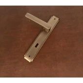 Bella Antik Sarı Lüx Zamak Aynalı Oda Kapı Kolu 1 Takım thumbnail 1