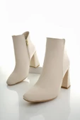 Muggo ELODİE Garantili V Kesim Kalın Topuklu Kadın Bot - 9