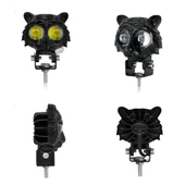 Kedi Göz Sis Farı Çift Renk Sarı-Beyaz 9-60V Araç Motosiklet Off Road Led Lamba Delici Yayıcı Projektör 50W Metal Arazi Çalışma Lambası 1 Adet - 8