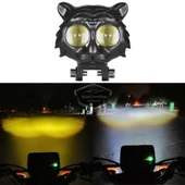 Kedi Göz Sis Farı Çift Renk Sarı-Beyaz 9-60V Araç Motosiklet Off Road Led Lamba Delici Yayıcı Projektör 50W Metal Arazi Çalışma Lambası 1 Adet - 1