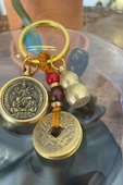 Feng Shui Kabak Bereket Şans Mutluluk Ejderha Çin Paralı Feng Sui Pagoda Anahtarlık - 6