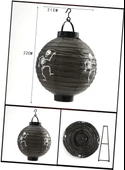 Halloween Japon Feneri Led Pilli 20 cm Siyah İskelet thumbnail 2