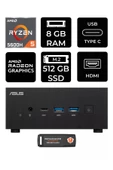 ASUS ExpertCenter PN52 R5-5600H 8GB RAM 512GB SSD FDOS MİNİ MASAÜSTÜ PC & PER4 BELLEK thumbnail 1