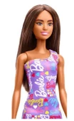 Barbie Bebek Renkli Kalpli Mor Elbiseli HGM57 - 1