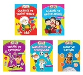 Okul Öncesi Çıkartmalı Boya Öğren Seti 5 Kitap - 1
