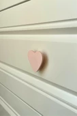 Pomerol Pembe Kalp Dolap Kulpu - Çocuk Odası, Mutfak ve Banyo İçin Modern, Şık ve Dayanıklı Mobilya Kulp, DK - 2