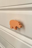 Pomerol Turuncu Hipopotam Dolap Kulpu - Çocuk Odası, Mutfak ve Banyo İçin Modern Mobilya Kulp - 2