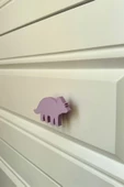 Pomerol Mor Dino 6 Dolap Kulpu -Çocuk Odası, Mutfak ve Banyo İçin Modern, Sevimli ve Dayanıklı Mobilya Kulp - 2