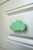 Pomerol Yeşil Bulut Dolap Kulpu - Çocuk Odası, Mutfak ve Banyo İçin Canlı ve Dayanıklı Mobilya Kulp - 1