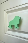 Pomerol Yeşil Aslan Dolap Kulpu - Çocuk Odası, Mutfak ve Banyo İçin Modern, Eğlenceli ve Dayanıklı Kulp - 2
