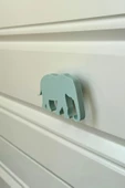 Pomerol Mavi Fil Dolap Kulpu - Çocuk Odası, Mutfak ve Banyo İçin Modern, Şık ve Dayanıklı Mobilya Kulp - 2