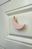 Pomerol Pembe Ay Dolap Kulpu - Çocuk Odası, Mutfak Ve Banyo Için Şık , Dekoratif Ve Dayanıklı Mobilya Kulp thumbnail 1