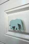 Pomerol Mavi Fil Dolap Kulpu - Çocuk Odası, Mutfak ve Banyo İçin Modern, Şık ve Dayanıklı Mobilya Kulp - 1