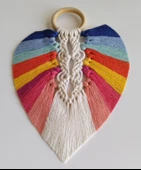 Yedi Çakra Renklerinde Yaprak Makrome Duvar Dekoru thumbnail 3