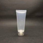 Şeffaf Boş Krem Tüpü 50ml , Vidalı Kapaklı Merhem Tüpü ,  Şeffaf Lipgloss Tüp 50 ml x 3 Adet thumbnail 2