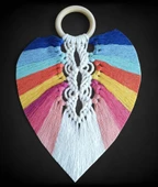 Yedi Çakra Renklerinde Yaprak Makrome Duvar Dekoru thumbnail 2