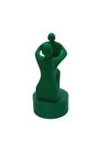 3D Anne ve Çocuk Figür - Yeşil - 2
