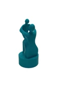 3D Anne ve Çocuk Figür - Mavi - 6