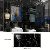 Siyah Mermer Desenli Alüminyum Plastik Duvar Sticker thumbnail 3