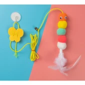 Elastik Yapışkanlı Kedi Oyun Oltası - 2