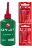 SİNGER Sınger 100cc Makine Yağı Ve Sınger 14 No Makine Iğnesi (10 Ad Iğne) - 1