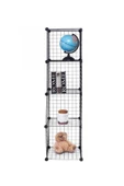 hodbehod 4 Bölmeli Metal Ayakkabı Dolabı Çok Amaçlı Raf Organizer - 5